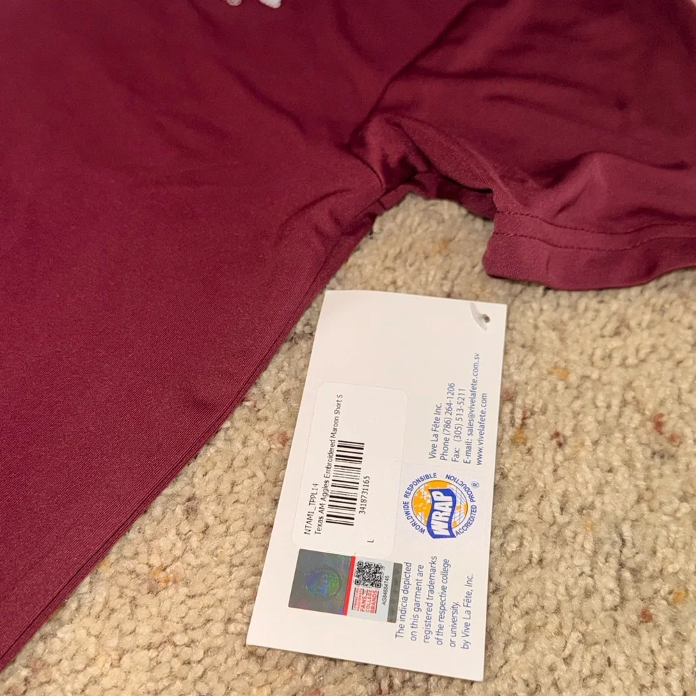 Kids’ Maroon Aggie Texas A&M Polo Shirt NWT - Picture 5 of 10